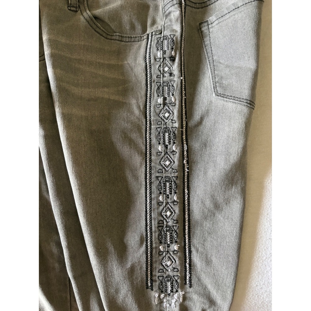 V1969 Italia Abbigliamento Sportivo Skinny Jeans 4 Embroidered Boho Y2K Euro - Picture 6 of 9